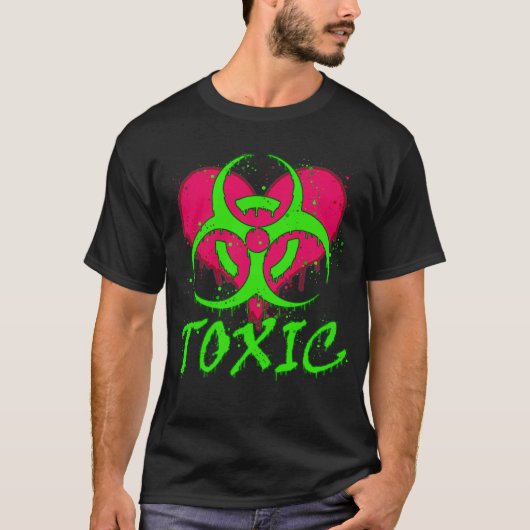 T-shirt Graffiti de coeur toxique (Devant)