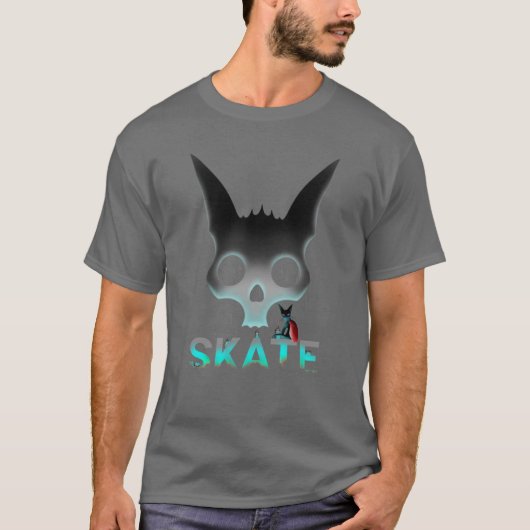 T-shirt Graffiti de crâne - Chat (Devant)