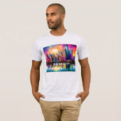T-shirt Graffiti de Detroit Skyline (Devant entier)