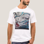 T-shirt Graffiti de fille asiatique (Devant)