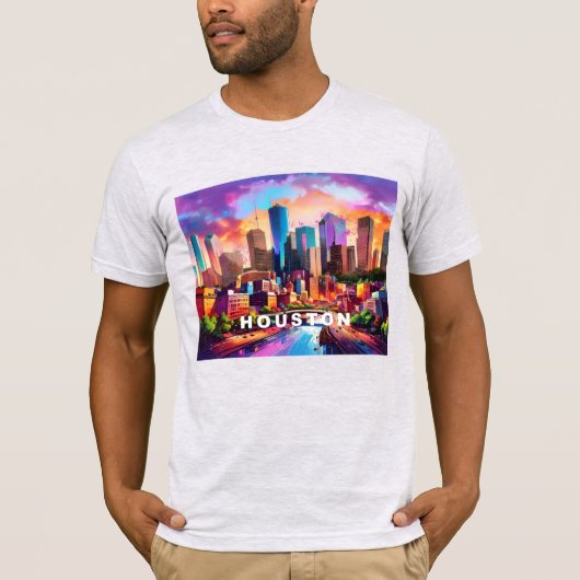 T-shirt Graffiti de Houston Skyline (Devant)