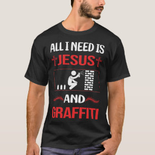 T-shirt Graffiti de Jésus amusant