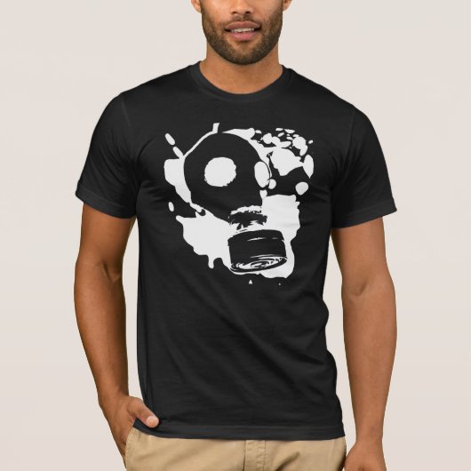 T-shirt Graffiti de masque de gaz (Devant)