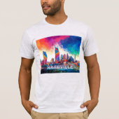 T-shirt Graffiti de Nashville Skyline (Devant)