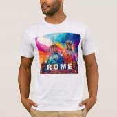 T-shirt Graffiti de Rome Skyline (Devant)