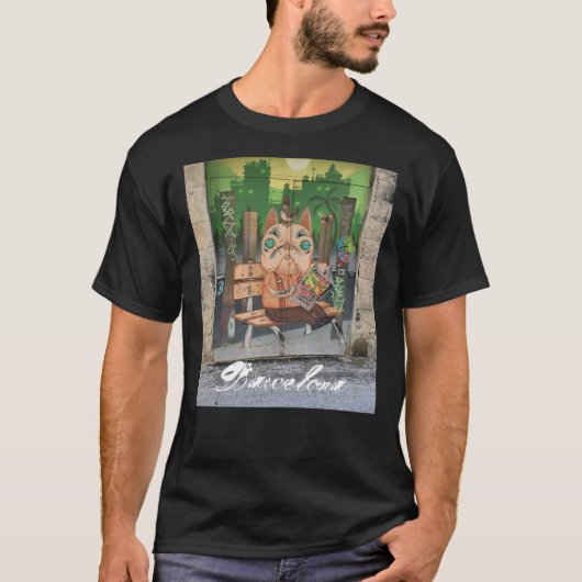 T-shirt Graffiti de rue de Barcelone (Devant)