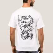 T-shirt Graffiti de rue de tatouage à l'encre noire (Dos)