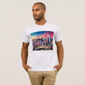 T-shirt Graffiti Denver Skyline (Devant entier)