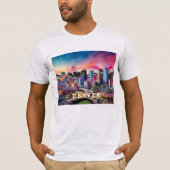 T-shirt Graffiti Denver Skyline (Devant)