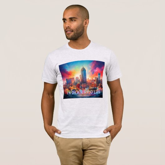 T-shirt Graffiti d'Indianapolis Skyline (Devant entier)
