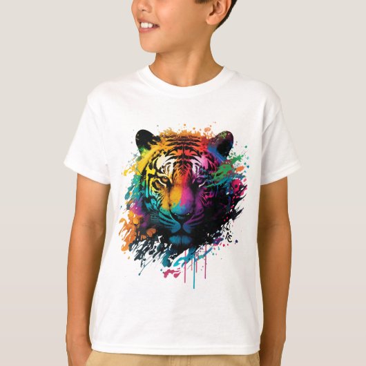 T-shirt Graffiti en encre de tigre (Devant)