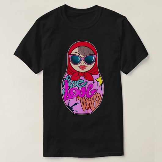 T-shirt Graffiti femmes Matryoshka Punk poupée nid rue (Design devant)