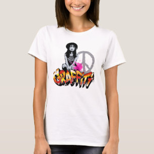 T-shirt Graffiti Girl : Banksy inspiré