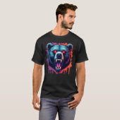 T-shirt Graffiti Grizzly Bear Urban Streetwear Tee (Devant entier)