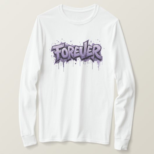 T-shirt Graffiti Lavender Infinity "FOREVER" (Design devant)