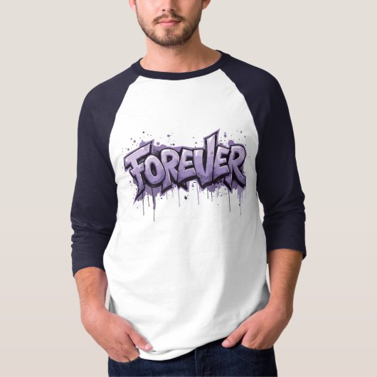 T-shirt Graffiti Lavender Infinity "FOREVER" (Devant)