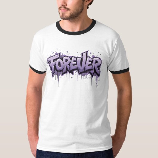 T-shirt Graffiti Lavender Infinity "FOREVER" (Devant)