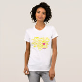 T-shirt Graffiti Magenta-Jaune (Devant entier)