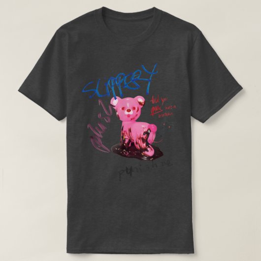 T-shirt Graffiti ours rose (Design devant)