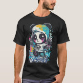 T-shirt Graffiti Panda design cool (Devant)