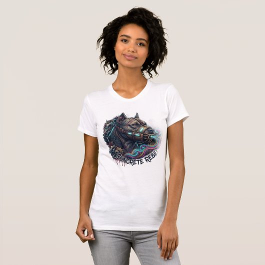 T-Shirt Graffiti Pitbull Concrete Rebel (Devant entier)