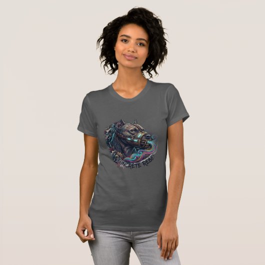 T-Shirt Graffiti Pitbull Concrete Rebel (Devant entier)