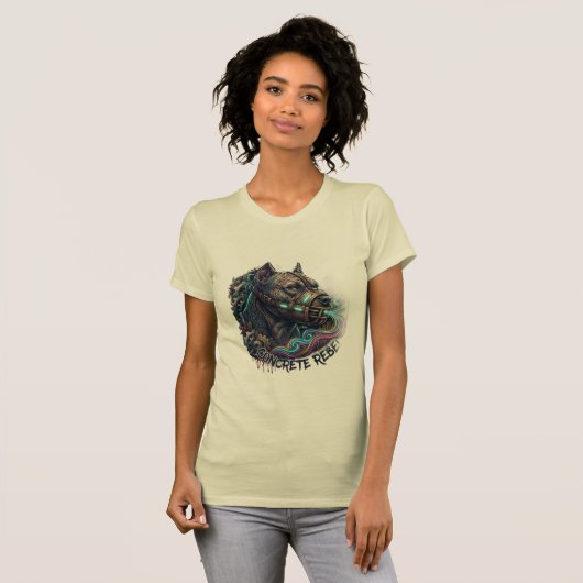 T-Shirt Graffiti Pitbull Concrete Rebel (Devant entier)