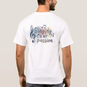 T-shirt Graffiti Pop Singer avec Mic & Spray Can (Dos)