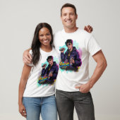 T-shirt Graffiti Pop Singer avec Mic & Spray Can (Unisexe)