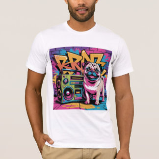 T-shirt Graffiti Pug