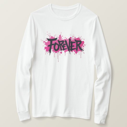 T-shirt Graffiti rose "FOREVER" (Design devant)