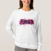 T-shirt Graffiti rose "FOREVER" (Devant)
