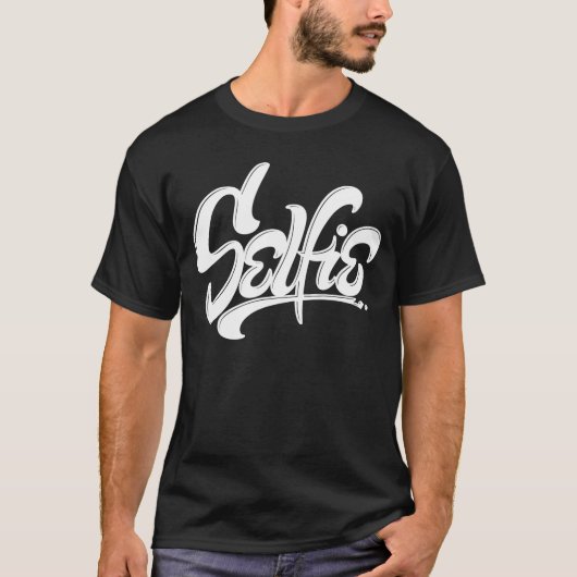 T-shirt Graffiti Selfie Street Art Lettres (Devant)