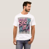 T-shirt Graffiti Sticky Kitty (Devant entier)