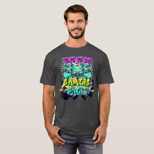 T-shirt Graffiti Street Art Funny Gaming Don Ceci est mon (Devant entier)