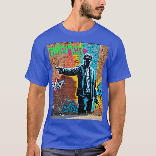 T-shirt Graffiti urbain Street Art Wall Design Tee (Devant)
