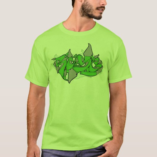 T-shirt Graffiti vert de Rase (Devant)