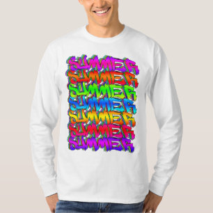 T-shirt Graffiti Vintage ÉTÉ-Rétro Coloré Été