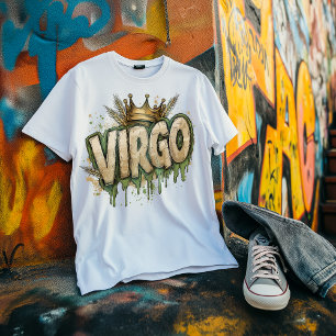 T-shirt Graffiti Virgo Zodiac détaillé Airbriti avec Couro