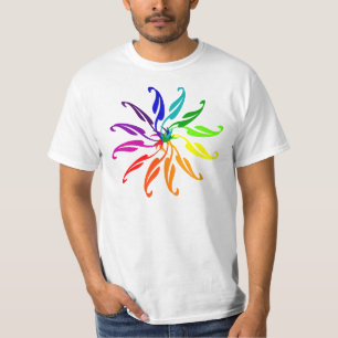 T-shirt - Grafisch Kleurenwiel (licht shirt)