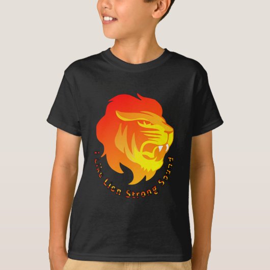 T-shirt grafisch ontwerp met dierlijk leeuwengezic (Voorkant)