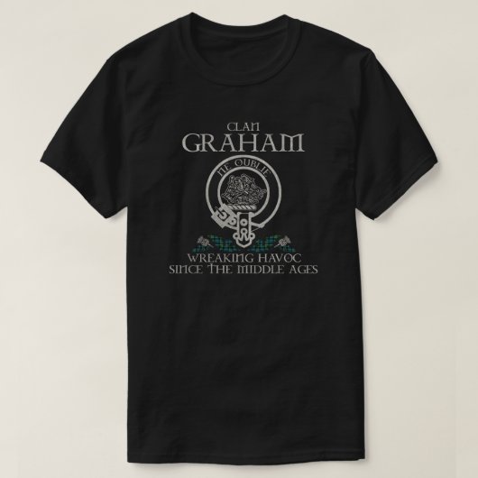 T-shirt Graham of Menteith Clan crest Scottish nom de fami (Design devant)