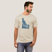 T-shirt Grain de bois de la maison de l'Idaho (Devant entier)