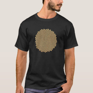 T-shirt Graines de tournesol Fibonacci Phi rapport or math