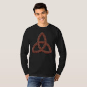 T-shirt Grains de café Trinity Knot Triquetra (Devant entier)