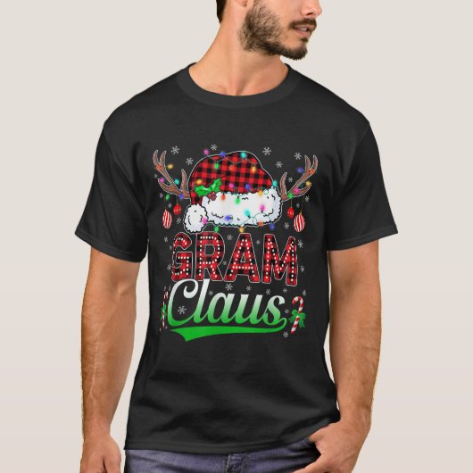 T-shirt Gram Claus Christmas Lights Matching Family Xmas P (Devant)