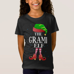 T-Shirt Grami Elf Matching Famille Amusante Grand-mère Noë
