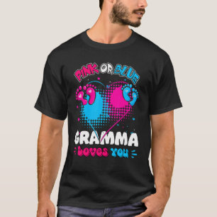 T-shirt Gramma Coeur Rose Ou Bleu Vous Aime Douche Genre