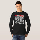 T-shirt Grammaire La Différence Entre Connaître (Devant entier)
