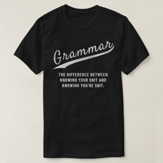 T-shirt Grammaire, La différence entre ton et toi (Design devant)